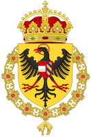 Coat of arms of Maximilian I of Habsburg as King of the Romans.