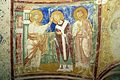 Cripta della basilica di aquileia, affreschi del 1150-1190 circa 03 s. pietro consacra ermagora alla presenza di s. marco.jpg