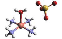 Ball-and-stick model of the Tetraamminecopper(II) cation