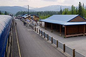 Denali Park Depot is a seasonal passenger railroad station located within Denali National Park. It is adjacent to the visitor center located in Denali Park.