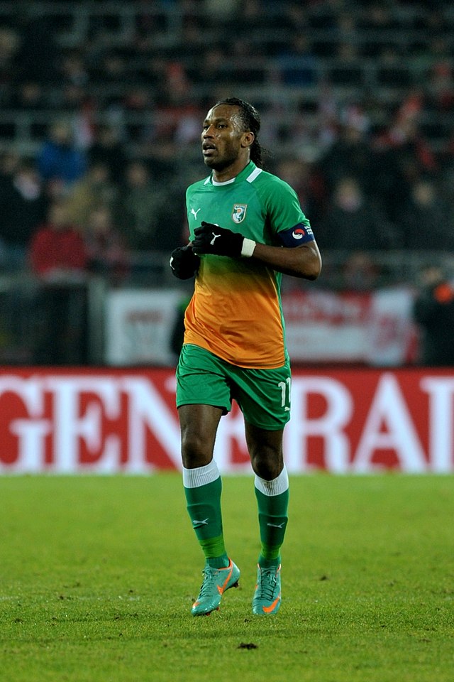 Didier Drogba playing against Austria