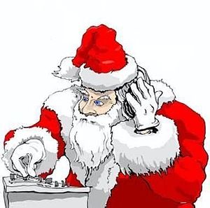 English: Santa as DJ Español: DJ santa