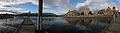 a photomerge of a downtown Kelowna boat dock, Kelowna BC Canada, (88 megapixels)