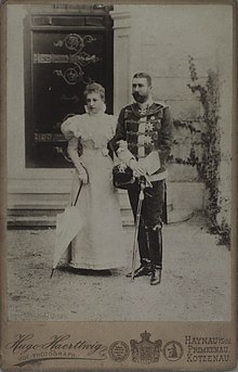 Ernst Günther von Schleswig-Holstein cu soția sa Dorothea în 1901