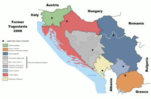 2008 map of the former Yugoslavia Former Yugoslavia 2008.PNG