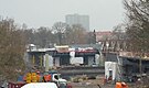 December 2015: Construction of the road surface for the approach bridges