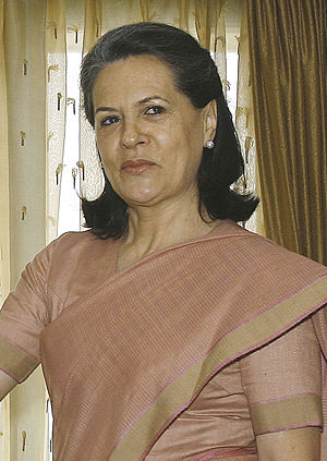 English: Sonia Gandhi, Indian politician, pres...