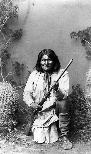 Geronimo (Goyathlay, 1820–1909), a Chiricahua ...