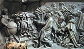 Detail of the tomb of Pope Gregory XIII celebrating the introduction of the Gregorian Calendar. Gregorianscher Kalender Petersdom.jpg