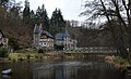 Blick über die Bode zum Hotel