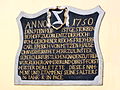 Epitaph des Carl Emerich von Metzenhausen, Letzter des Stammes (1750, Kirche zu Junglinster)