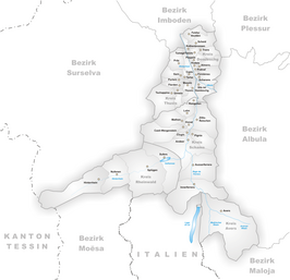 Kaart van Hinterrhein