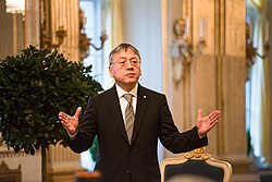 Sir Kazuo Ishiguro (MA, 1980) was awarded the 2017 Nobel Prize in Literature. Kazuo Ishiguro in 2017 06.jpg