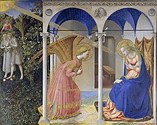 La Anunciación de Fra Angelico se conservó en San Pablo antes de pasar al Monasterio de las Descalzas Reales de Madrid y finalmente al Museo del Prado.