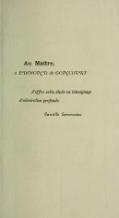 Au Maître, à EDMOND de GONCOURT J’offre cette étude en témoignage d’admiration profonde. Camille Lemonnier.