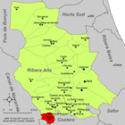 Расположение муниципалитета Сельент на карте провинции