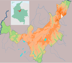 دریاچه توتا در Boyacá Department واقع شده