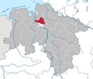 Lage des Landkreis Osterholz in Niedersachsen (anklickbare Karte)