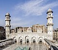 Image 11Bestowed by Mohabbat Khan bin Ali Mardan Khan in 1630, the white-marble façade of the Mohabbat Khan Mosque is one of Peshawar's most iconic sights. (from Peshawar)