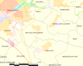 Poziția localității Neuville-Saint-Amand