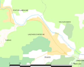 Poziția localității Lalevade-d'Ardèche