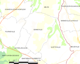 Mapa obce Genneville