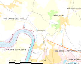 Mapa obce Vergeroux