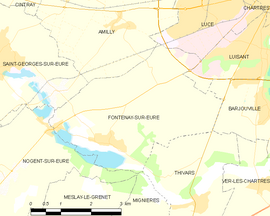 Mapa obce Fontenay-sur-Eure
