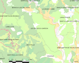 Les Salles-du-Gardon - Localizazion