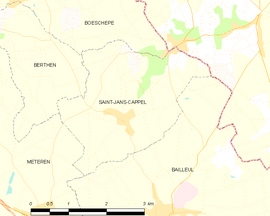 Mapa obce Saint-Jans-Cappel