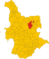 Locatie van Ghilarza in Oristano (OR)