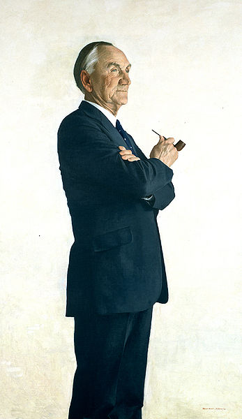 Senate Majority Leader Mike Mansfield, oil on canvas painting by Aaron Shikler, 1978 - Wikimedia image