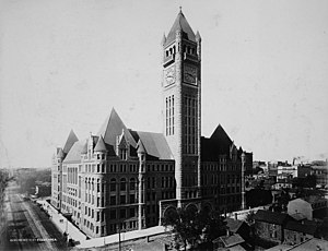 Minneapolis City Hall ĉirkaŭ 1900.jpg