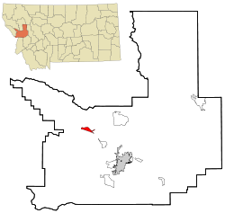 Location of Frenchtown, Montana