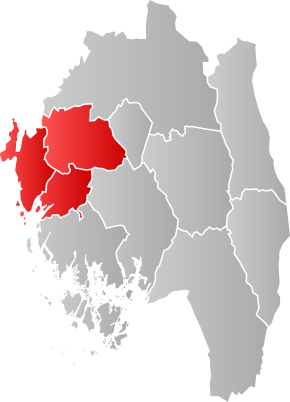 Kart over Mosseregionen