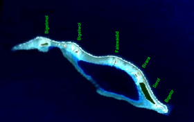 Image satellite légendée de Sorol.