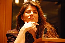 Wolf speaking at Brooklyn Law School, January 29, 2009 NLN Naomi Wolf.jpg