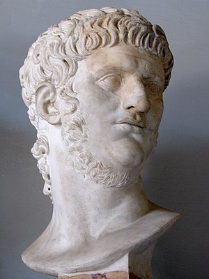 English: Bust of Nero at the Capitoline Museum...
