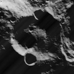 Lunar Orbiter 4 image with north at top