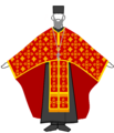 Vähäisemmissä jumalanpalveluksissa pappi pukeutuu vain feloniin, epitrakiiliin ja hihoihin.