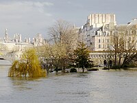 Der Square beim Hochwasser vom Januar 2018