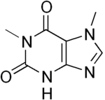 Skeletal formula of paraxanthine