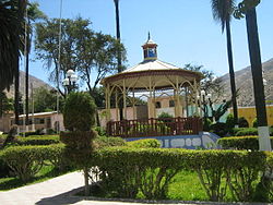 Plaza de Armas of Omas, Peru