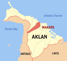 Kaart van Makato