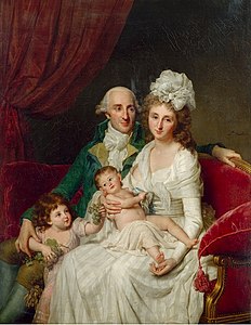 Portrait de Monsieur Olive, trésorier des États de Bretagne, avec sa famille (tussen 1791 en 1792), musée des Beaux-Arts de Nantes
