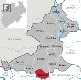 Kaart van Raesfeld