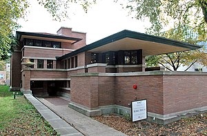 Frank Lloyd Wright's Robie House on the campus...