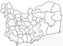 Mapa lokalizacyjna okręgu Tulcza
