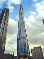 La Tour Shanghai,3e plus grande du monde, culminant à 632 m, à Shanghai.