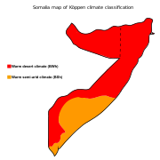 Кліматична карта Сомалі (за Кеппеном)